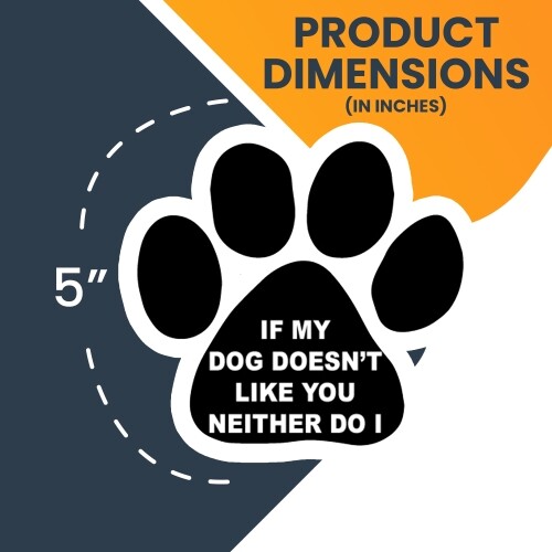 Dog Paw Shaped Magnets - Rescue Dad - Dogs, Gifts, Cars, Trucks - 5.5" X 5.5" Wi