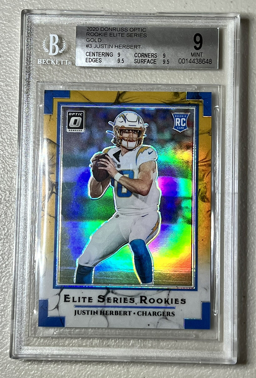 Justin Herbert Panini Donruss Rookie Phenoms Jersey #RPJJH Autograph-Prime