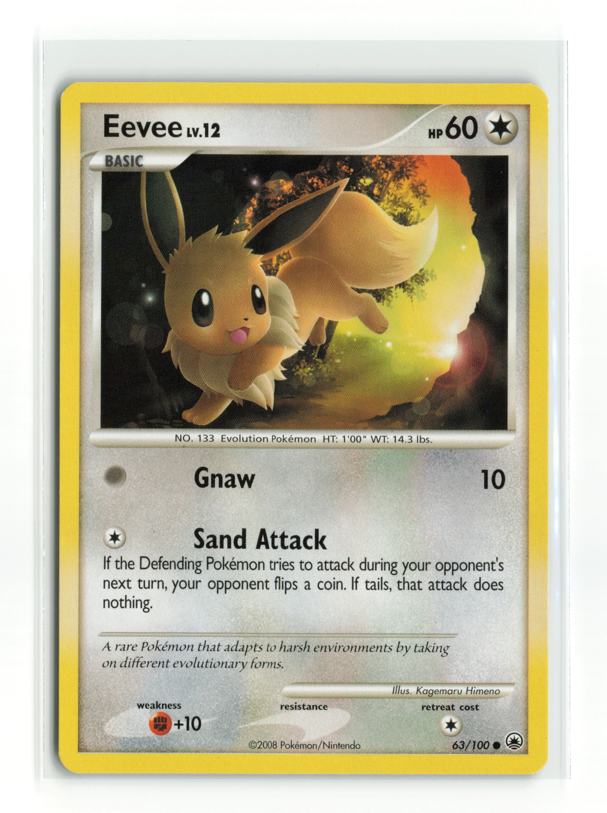 EEVEE 63/100 MAJESTIC DAWN POKEMON TCG LP