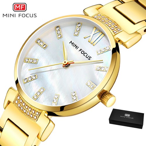 MINI FOCUS Women Watch Blue Steel Wristwatch Fashion Charming Rhinestone Watches - Afbeelding 26 van 28