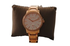 Image of Esprit Ladies Designer Watch ES108112005 Gold with Diamante Bezel Detail
