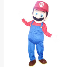 Mario Bros Mascot Costume Adult Halloween Party Cosplay