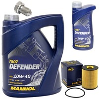MotoröL Set 10W-40 6 Liter + ÖLfilter SH 427 P + Schraube FüR VW Sharan 174 PS