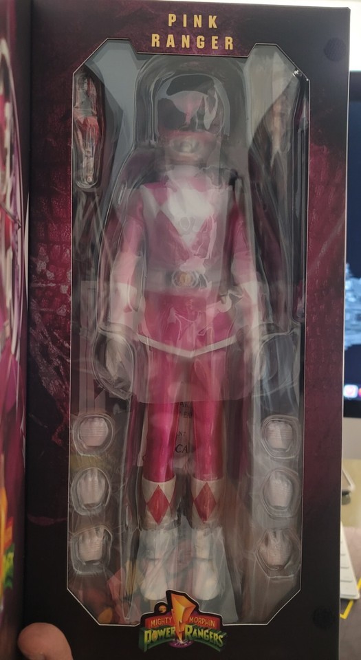 Three Zero MMPR Pink Ranger Action Figure Signed Amy Jo Johnson JSA COA ...