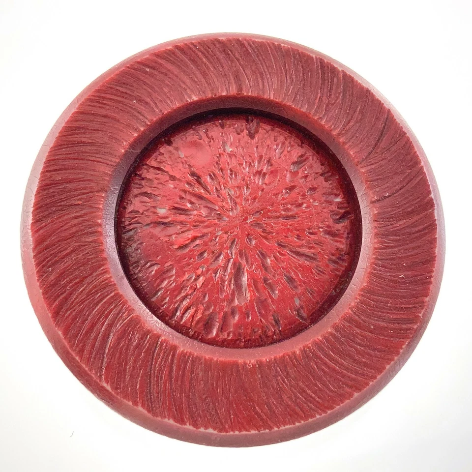 Vintage Molded Floral Pattern Plastic Garment Button Size 1.7in Set Of 3 951A - Image 2 of 4