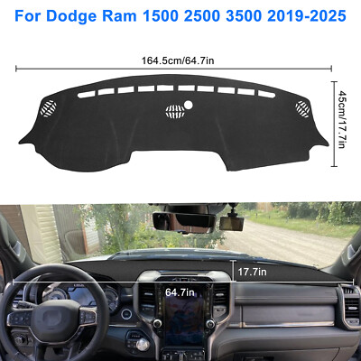 For 2019-2025 Dodge Ram 1500 2500 3500 Anti-Slip Dashboard Cover