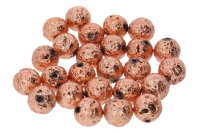 10 Stck. (0,72   */ 1 Stck.) Lava rose 10S134  - 10mm Edelstein Kugel 10 Stück