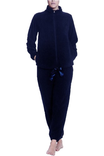 PIGIAMA TUTA RAGNO DONNA D128N7 CALDO PILE AUTUNNO INVERNO ZIP LETTO NOTTE  sport | eBay