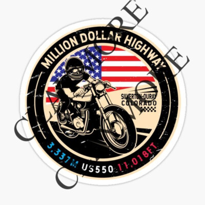 MILLION DOLLAR HIGHWAY Auto Aufkleber Camper Van Motorrad LKW Biker USA