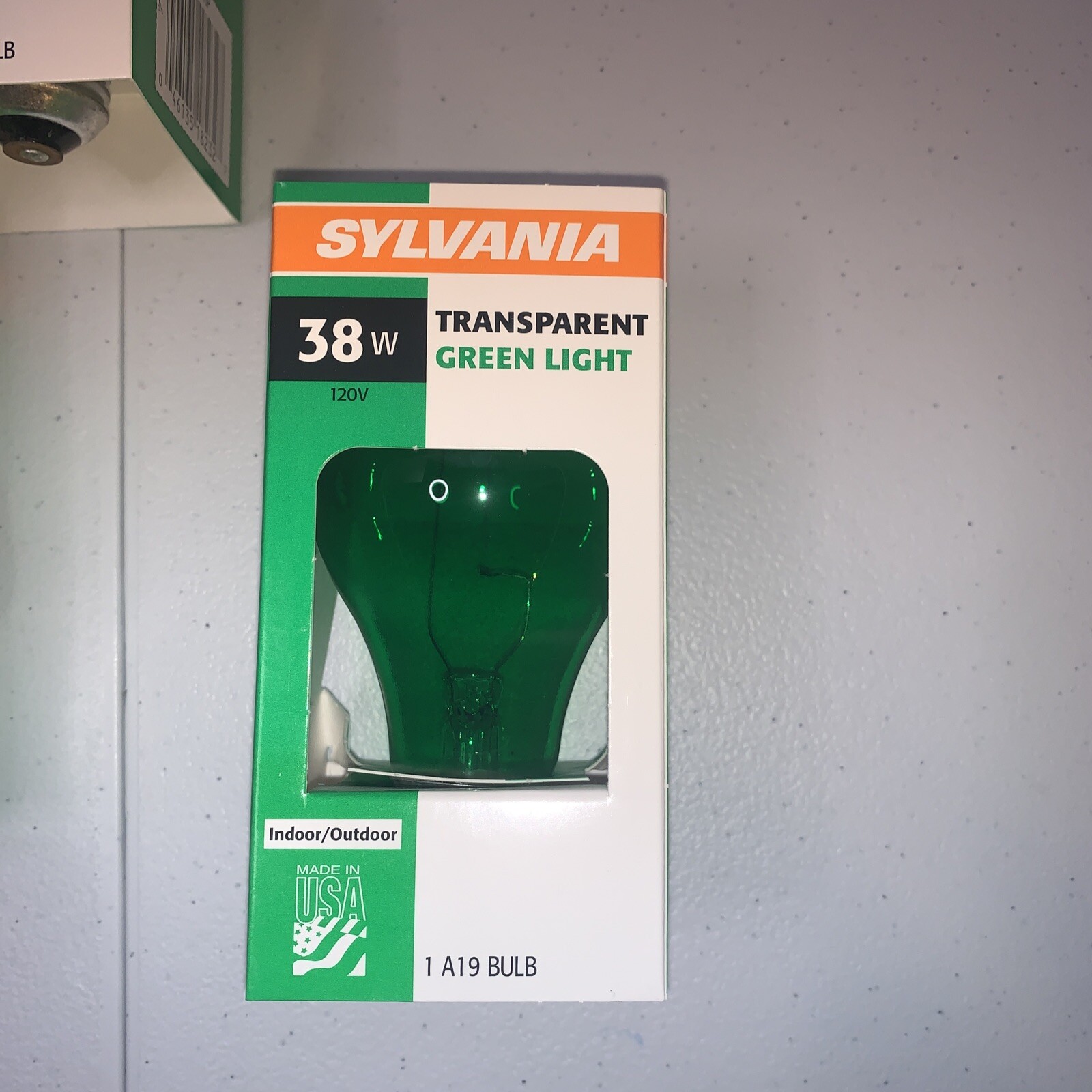 Light Bulbs Indoor/Outdoor Transparent Green 38W Sylvania Christmas Lot of 6 Vet