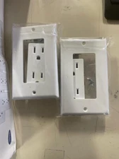 [10 Pack] DEWENWILS Decorator Outlet w/ Wall Plate, 15 Amp Stndrd UL List, White