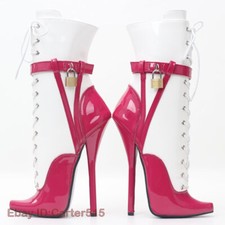 18cm Women Stiletto Heel Patent Fetish Extremely Pointed Toe High Heel Shoes HOT