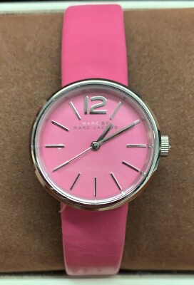 Pink Marc Jacobs Watch Leather Band Marc Jacobs Roxy Black Dial Pink Leather Strap Watch for Women main image 3