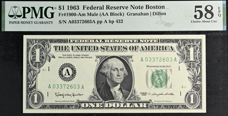 1963 $1 Federal Reserve Note PMG 68EPQ PMG graded district set complete 12 note - Image 2 of 4