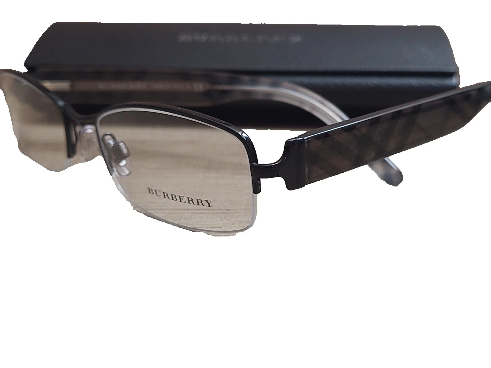 Burberry Half Frame Eyeglass Frames
