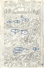 1994 LOBO #11 ORIGINAL PRODUCTION ART PAGE SPLASH DC COMICS VAL SEMEIKS ARTWORK