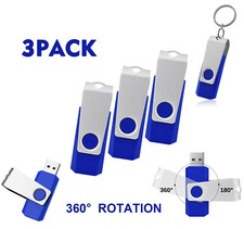 3Pack 16/32GB Swivel USB 2.0 Flash Drive Memory Stick Thumb Pen Drives Storage