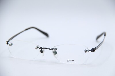NEW SAMA TWEED BLACK CREAM AUTHENTIC DESIGNER FRAMES EYEGLASSES 47-20