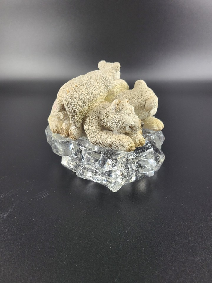 Vintage House of Lloyd 1995 Sleeping Polar Bears Figurine, Glass Base eBay