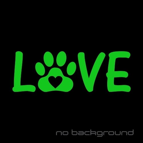 Love Paw Sticker Vinyl Decal - Cat Dog Heart Print Pet Animal Car Window Bumper - Picture 12 of 16