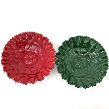 Vintage 1970 s Atlantic Mold Christmas RED GR...