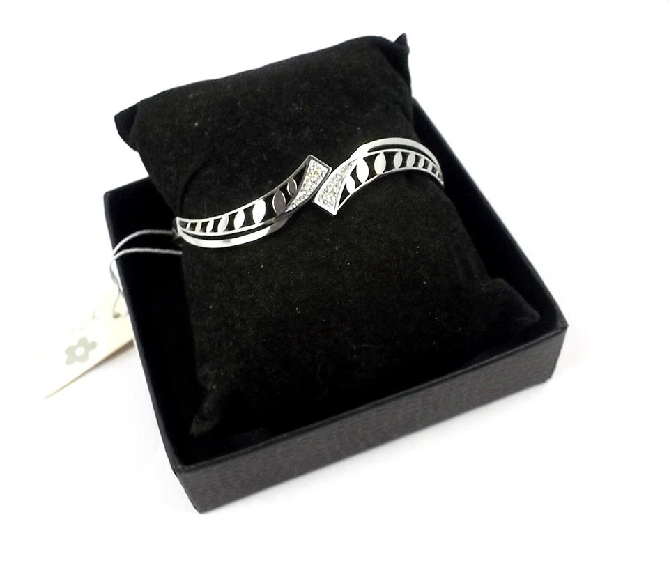 MODA GIOIELLO BRACCIALETTO Rigido Farfalla Fiocco BRACCIALE DONNA Argento - Immagine 3 di 4