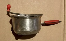 Vintage Foley Food Mill Manual Masher/Grinder/Ricer/Strainer  Red Wooden Handle