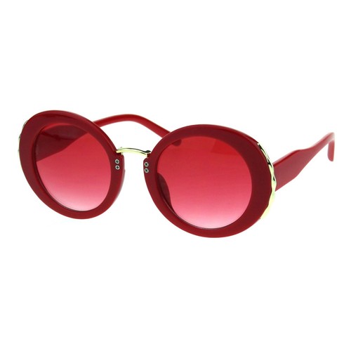 Damen Designer Style Sonnenbrille Rund Vintage Mode Sonnenbrillen UV 400 - Bild 2 von 25