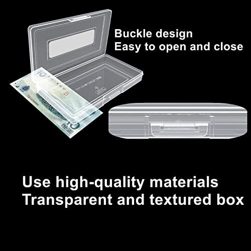100 Pcs Dollar Bill Holder Storage Case Clear Paper Money Sleeves Protector Bag - Picture 3 of 12