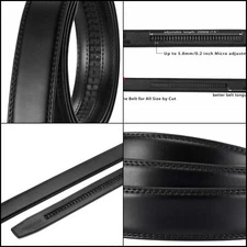 CHAOREN Ratchet Belt Strap Only 1 1/8", Replacement Leather Belt for 32mm Buckle