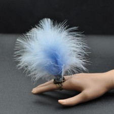 Tassel Feather Glitter Crystal Ring Vintage Style Adjustable Fancy Accessory New