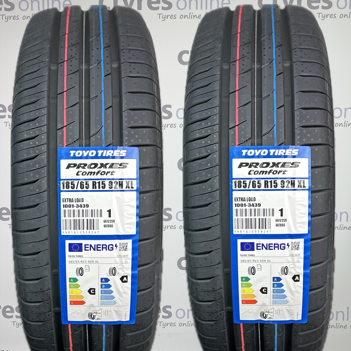 2X New 185 65 15 Toyo Proxes Comfort 92H XL 185/65R15 *C/A RATED