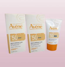 AVENE MINERAL SUSNCREEN SPF 50 MULTI DEFENSE FLUID TINTED SUNSCREEN 1.3 OZ 2PCS