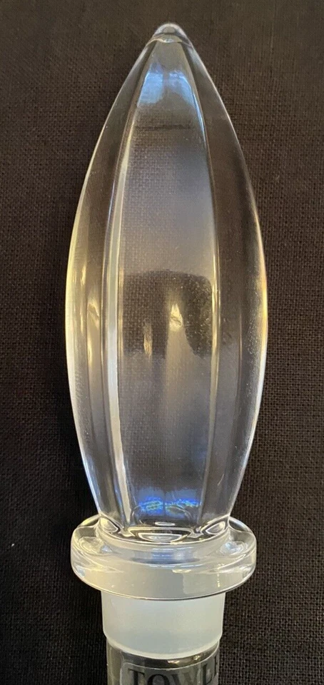 Botella de toalla tapón de vino cristal de plomo delantero hecho en Austria 6" usado en excelente estado Foto 3 de 4