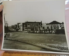 1939 Cooper Av West from Cypress Hills St Ridgewood Queens NYC Citgo Gas Photo