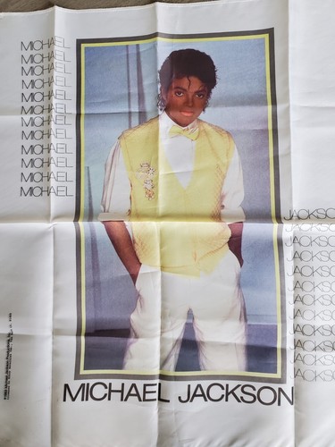 Vintage 1983 Michael Jackson Banner22 x 22.5 - Picture 2 of 7