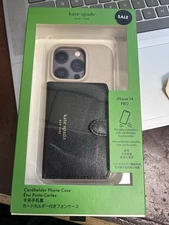Kate Spade New York Apple iPhone 14 Pro case with cardholder.  Protective Case