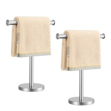 T-Shape Bath Hand Towel Holder Standing, SUS304 Stainless Steel Brushed Nicke...