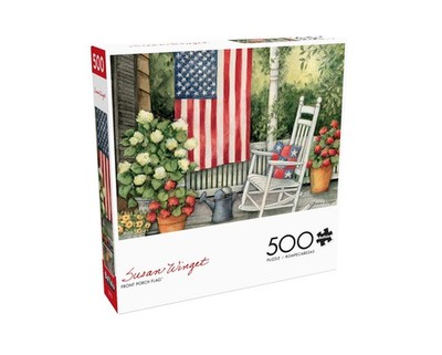 Buffalo Games Jigsaw Puzzle;  Front Porch Flag;  500 pieces