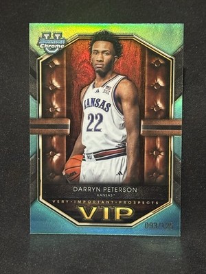 2025-26 Bowman Basketball Darryn Peterson VIP Insert /125 Kansas