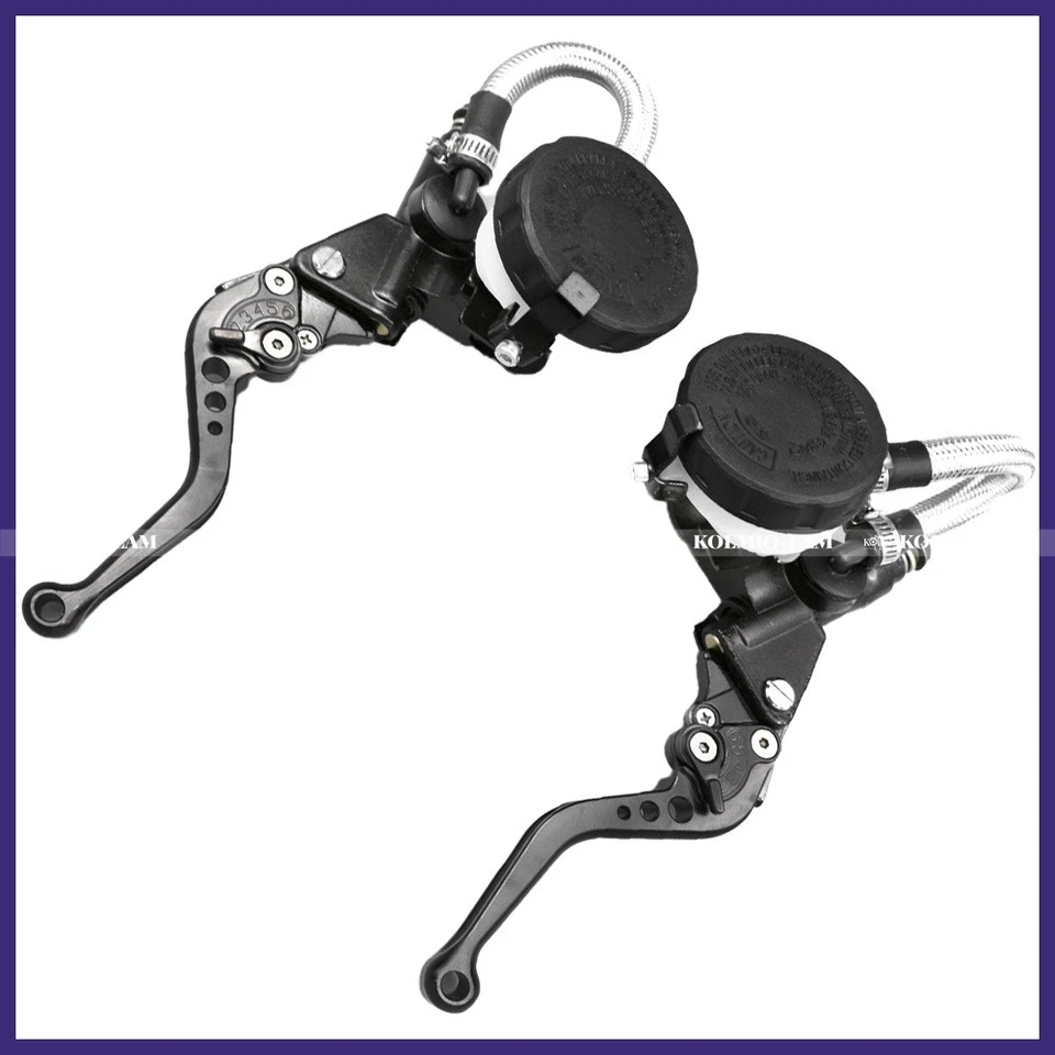  Juego de depósito de cilindro maestro de palancas de freno de embrague aptas para motocicleta Yamaha 22 mm Foto 4 de 4