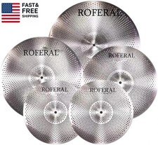 Low Volume Cymbal Set 5PCS Practice Cymbals 14 Hi Hat 16 18 20 Inch