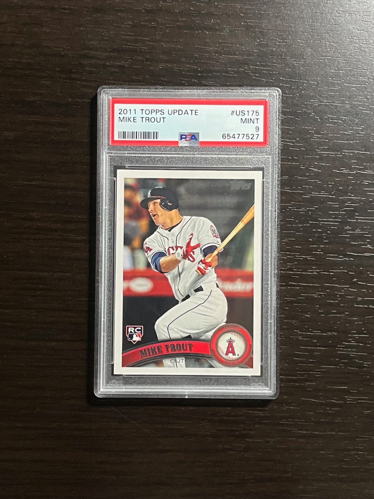 MIKE TROUT 2011 Topps Update Rookie RC Card #US175 Graded PSA 9 MINT! Angels MVP