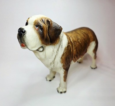 Vintage BREYER St. Bernard Dog Model #328 Molded Plastic 7'' Tall Figure