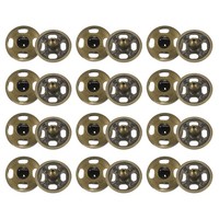 24Er Set DruckknöPfe Zum AufnäHen, 10 Mm, Metall-DruckknöPfe, Bronze
