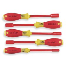 Wiha 32292 Nut Driver Set, 5 Pieces, Sae, Sol...