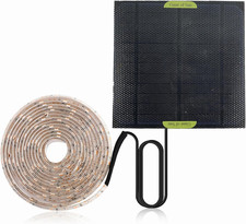 Solar Powered Grow Lights, 16.4Ft Plant Light Strip with Solar Panel Full Spectr
