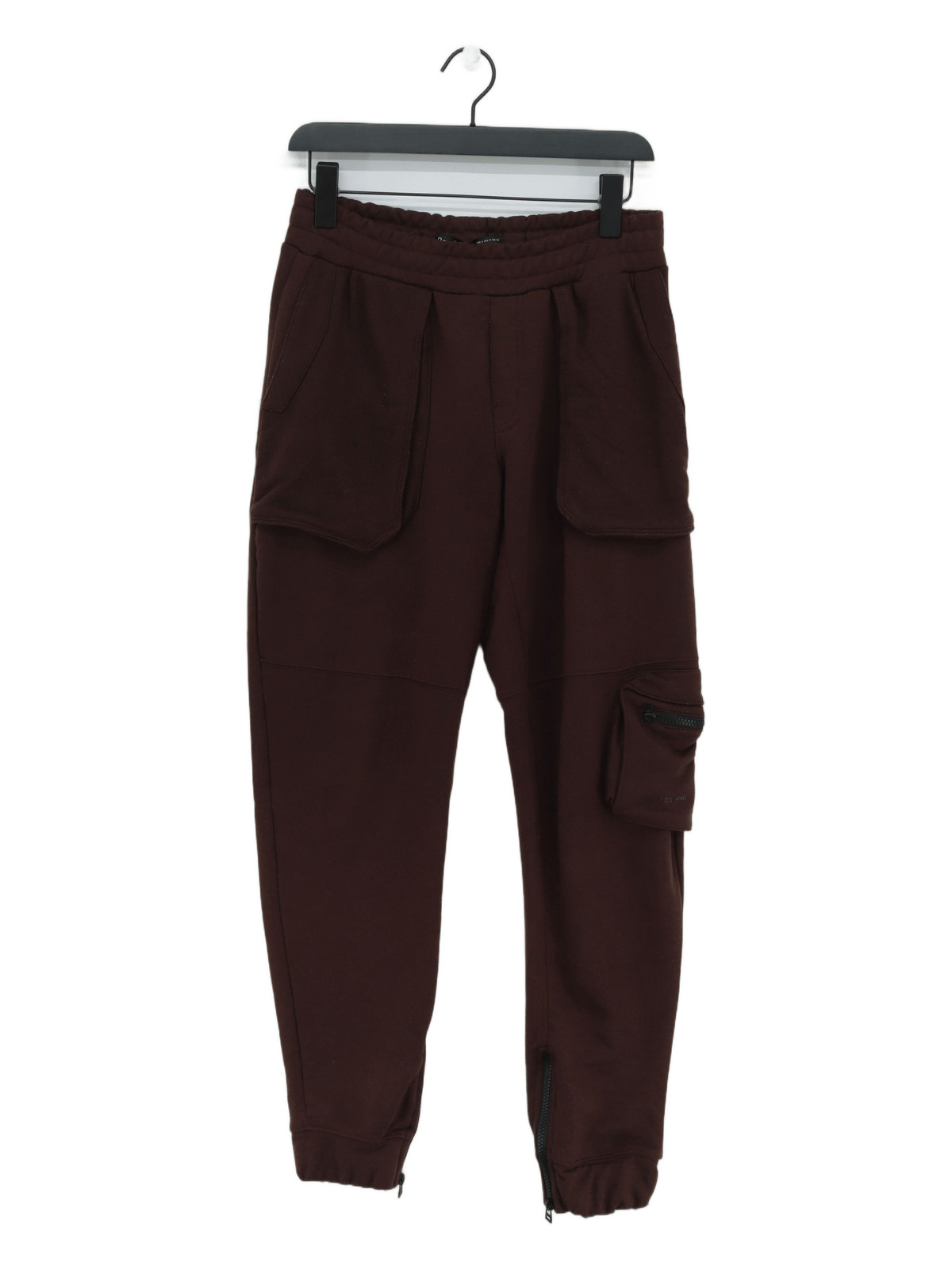 Bershka Mens Brown Polyester Cotton Tapered Sweatpants Sports Bottoms