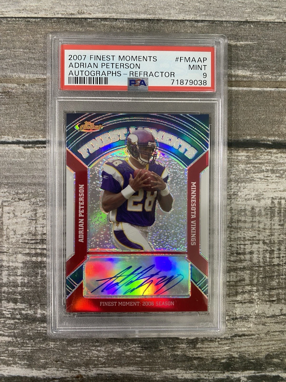 Adrian Peterson Finest Moments Autographs #FMAAP Refractor