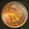1901 Indian Head Cent - UNCIRCULATED NEAR GEM - MONSTER TONER - FREE SHIPPING
